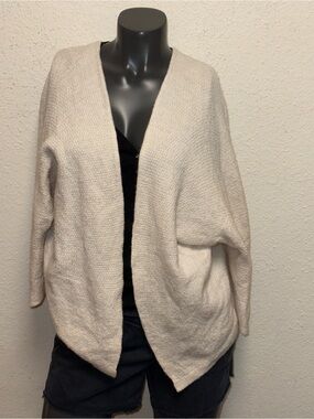 Brandy Melville Cream Open-Front Cozy Knit Cardigan